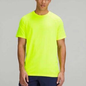 Lululemon Mens Short Sleeve Performance Shirt Neon Yellow